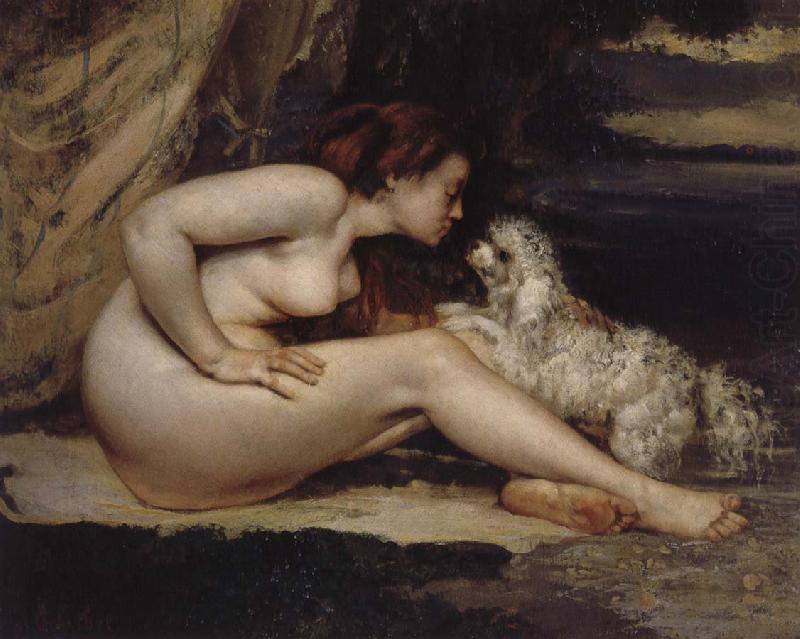 Gustave Courbet Nude Woman with Dog china oil painting image